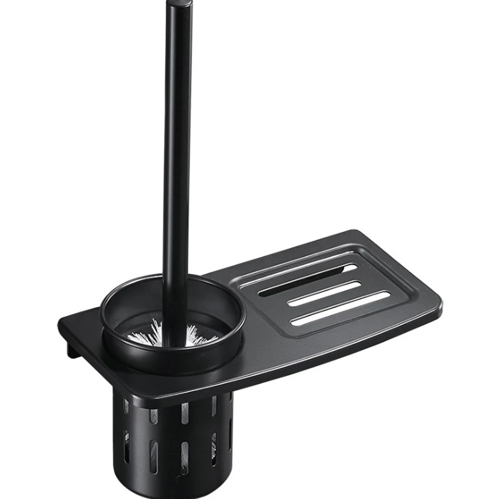
Aluminum Toilet Brush Holder for Bathroom Wall Mounted Rust Resistance Cleaning Tools 