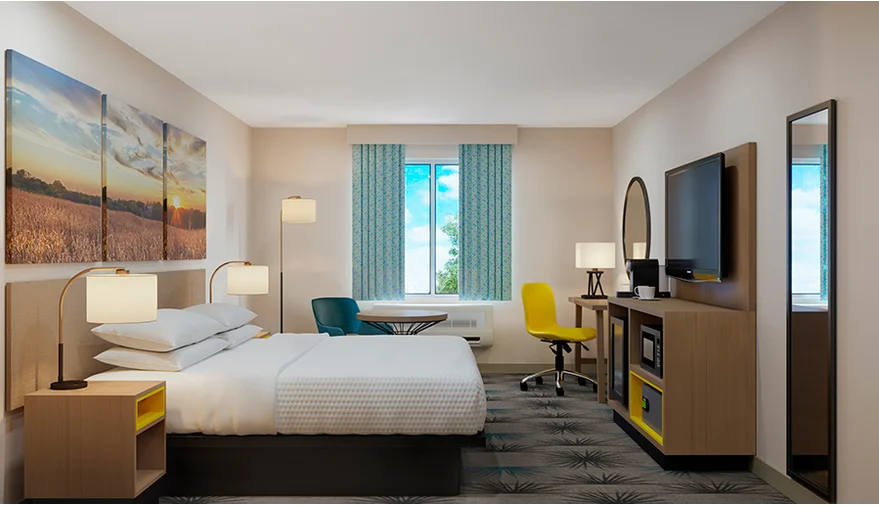 Days Inn by Wyndham Hotel Furniture Customized Hotel Bedroom Furniture Set Console Unit