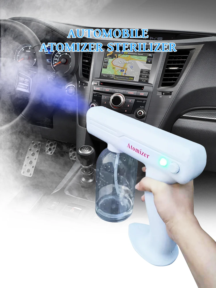 
Handheld rechargeable nano spray atomization mist battery power sprayer atomizing sterilizer atomizer water fog machine gun 