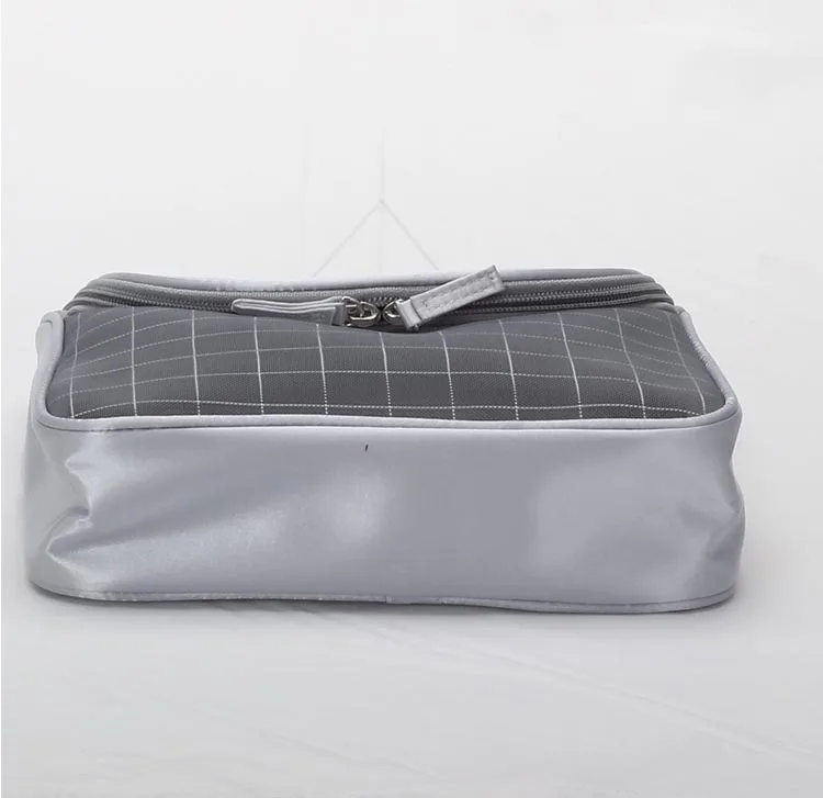 Fashion women make up bag polyester travel cosmetic case  PVC cosmetic bag mini