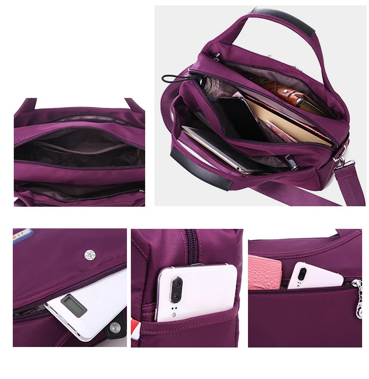 Fashionable lightweight large capacity handbag summer high end waterproof bag casual travel shoulder crossbody bag