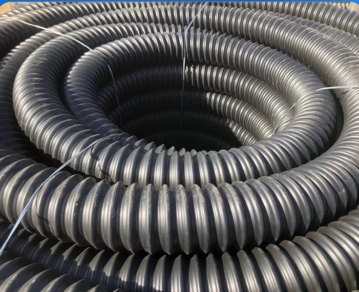 HDPE 2 inch 4 inch 6 inch double wall corrugated pipe spot direct supply can be drilled tunnel underground drainpipe pipe
