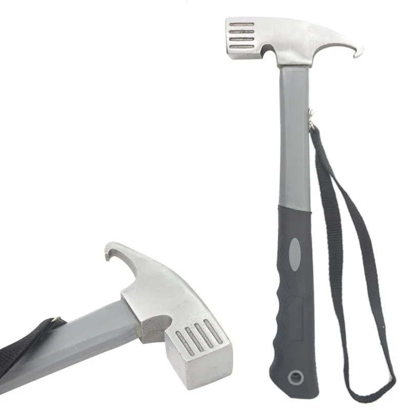Outdoor multi-functional nail hammer camping tent high carbon steel hammer household hammer ground nail puller