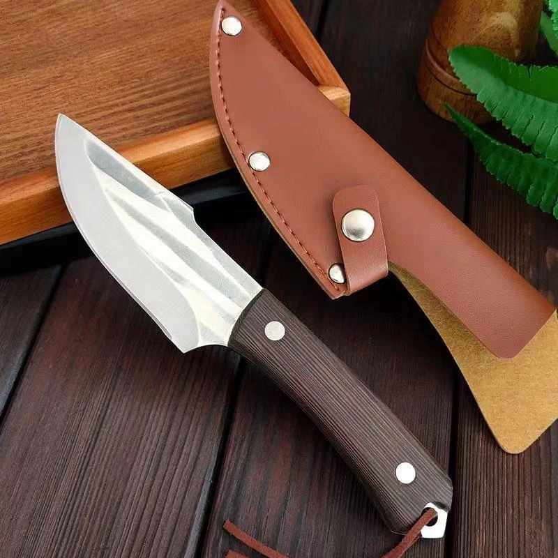 4 Inch cleaver Knife Forged Kitchen Knife Serbian Knife  with Wood Handle