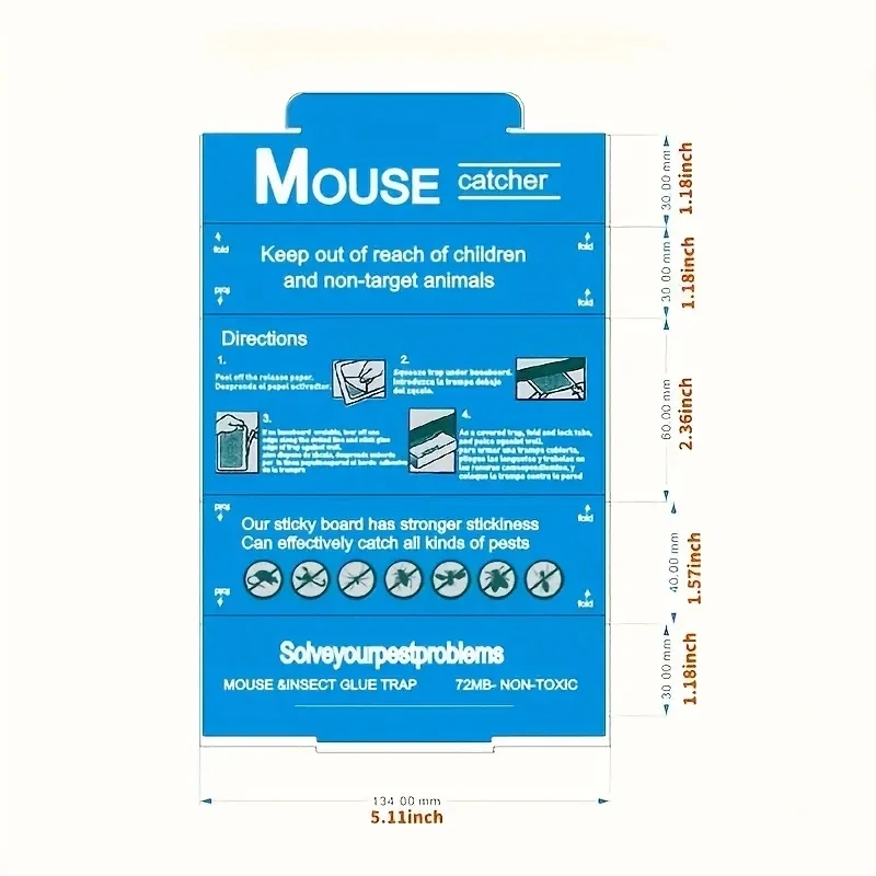 Factory Customized Glue Trap Adhesive Mice Mouse Board Super Sticky Adhesive Mouse Glue Board Trap