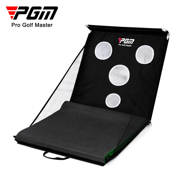 PGM TL033 3M golf practice putting mat portable 2 in 1 golf chipping net and mat