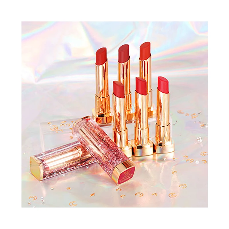 Alobon Diamonds Moisturizing Lipstick Waterproof Long Lasting Non-stick Matte Velvet Lipstick