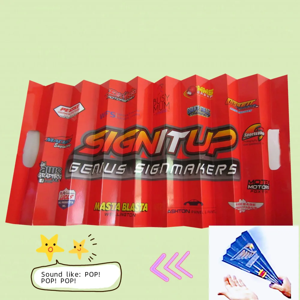 2023 Hot seller  paper foldable  Hand fan clappers banner for sports fans