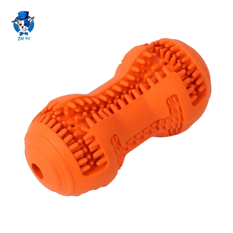Wholesale Indestructible Pet Chew Toys Molar Natural Rubber Toothbrush Dog Bone Toy for Tooth Cleaning