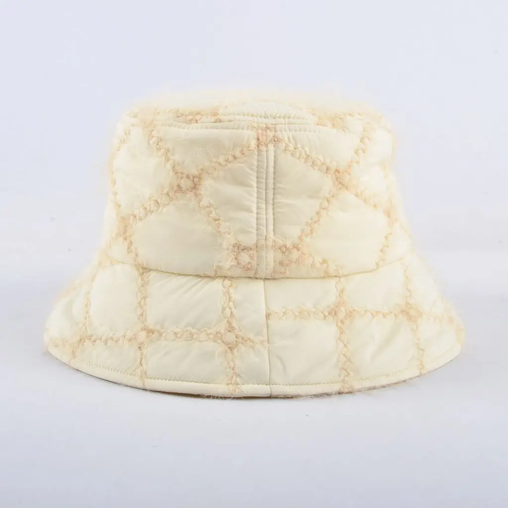 Wholesale Printed Fluffy Sun Casual Hat Fishermen Women Bucket Hats Yellow Bucket Caps
