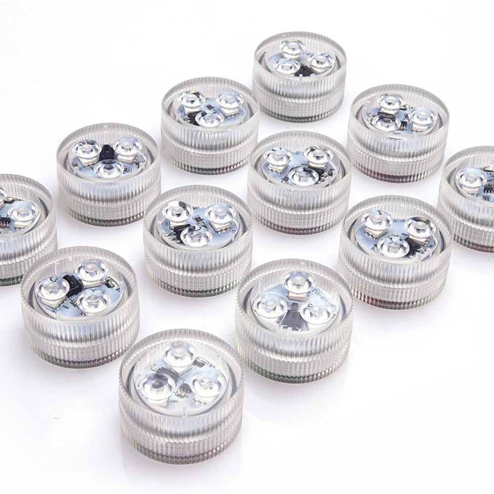 3 шт. smd5050 rgb батарея Мини Погружные светодиодные лампы с дистанционным управлением в водонепроницаемые ip68 для вечеринки/свадьбы украшение
