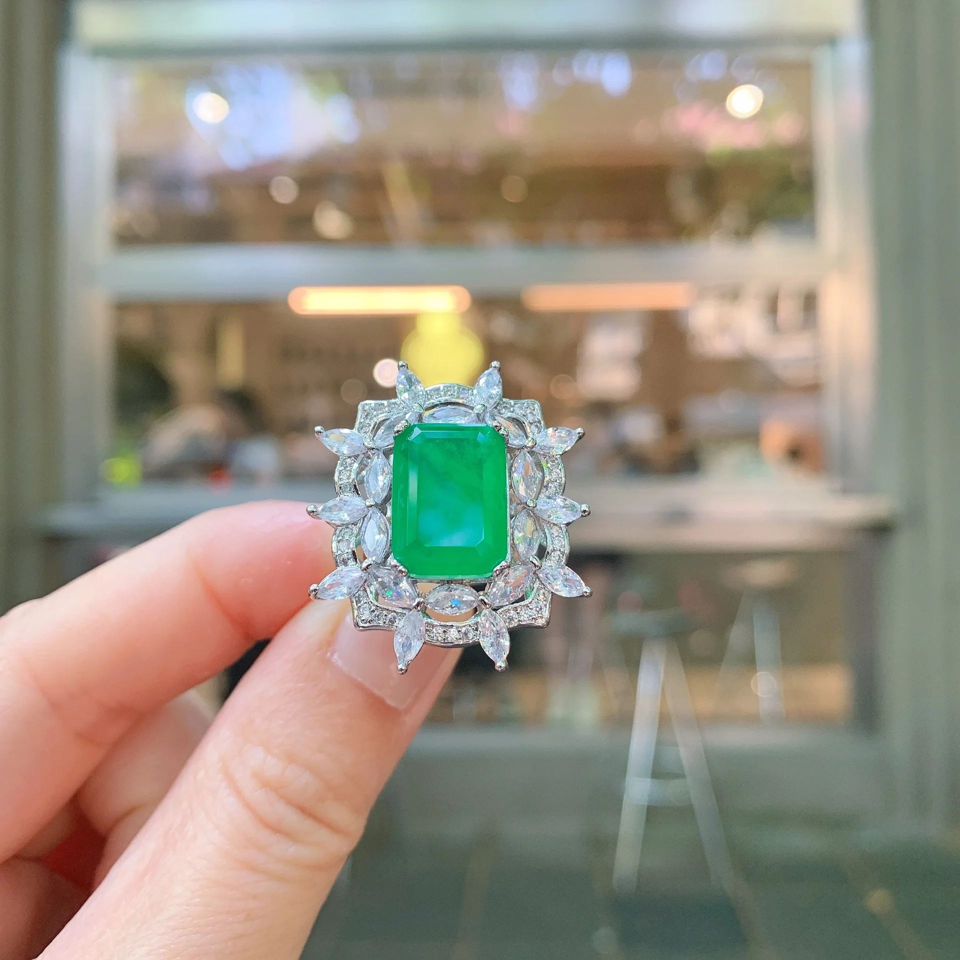 925 Sterling Silver /Copper Jewellery Sets Zircon Necklace Earring And Ring Women Bridal Wedding Fashion Jewelry Set For Girls