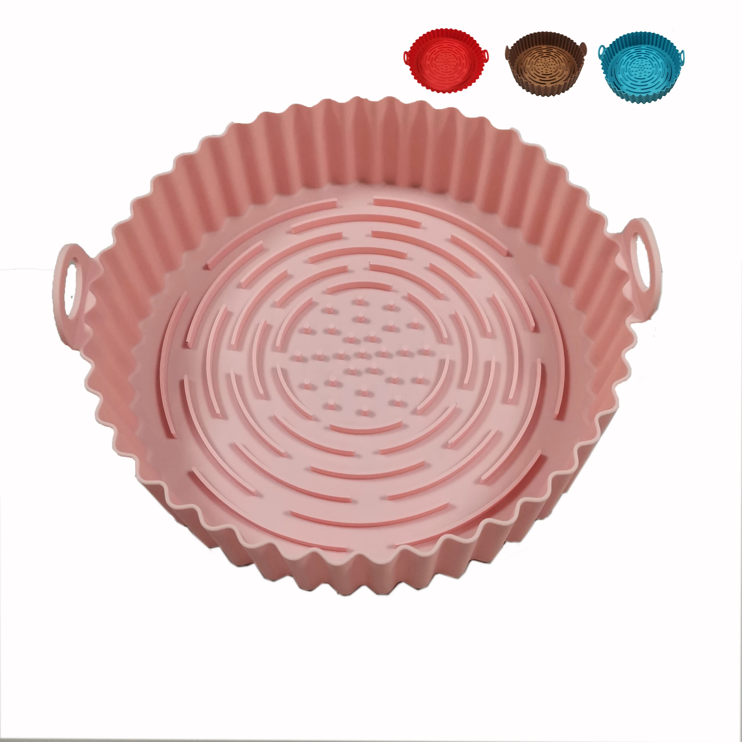 GOURMAID  Hot Sale Heat Resistant Silicone Air Fryer  Pot  Silicone tray Silicone Baking Pan