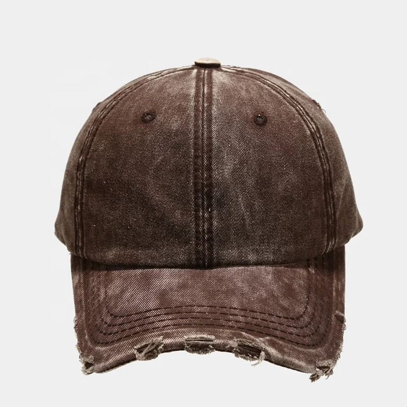 Adjustable Unisex Fashion High quality Blank Vintage Distressed Washed Cotton Baseball Cap Dad Hat