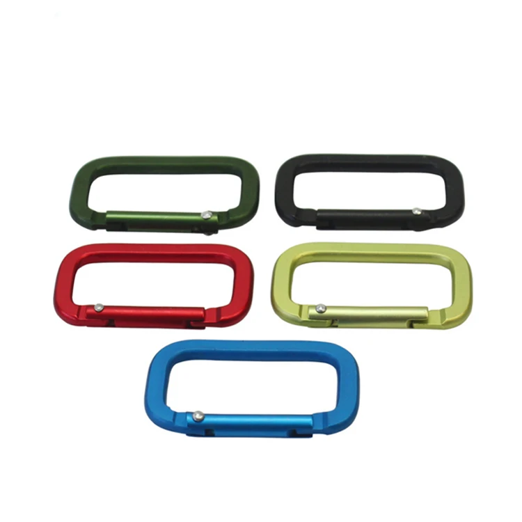 
Aluminum rectangle shaped carabiner in stocks 
