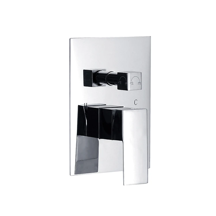 Popular In wall Brass Shower Faucet Body Valve Concealed Square Bath Shower Mixer 2 way Diverter embedded shower body