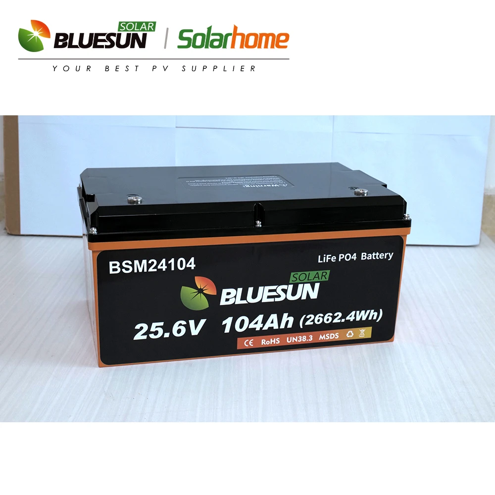 Bluesun Lithium Battery 12V 104AH 208AH 24V 104AH High Power Wholesale Economical High-quality Charge 6000 Times For House use