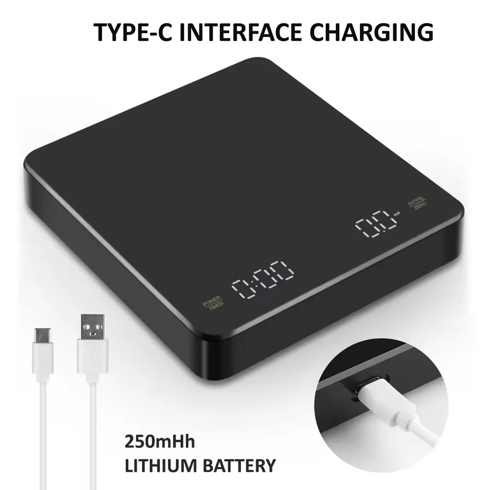 3kg Electronic Waterproof Multifunction Small Digital Kitchen Food Coffee Scale With Timer