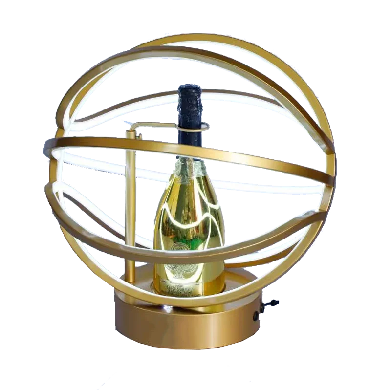 Индивидуальный логотип Hennessy перезаряжаемый управляемый и круглая светодиодная бутылка демонстрация переноски для ночного клуба