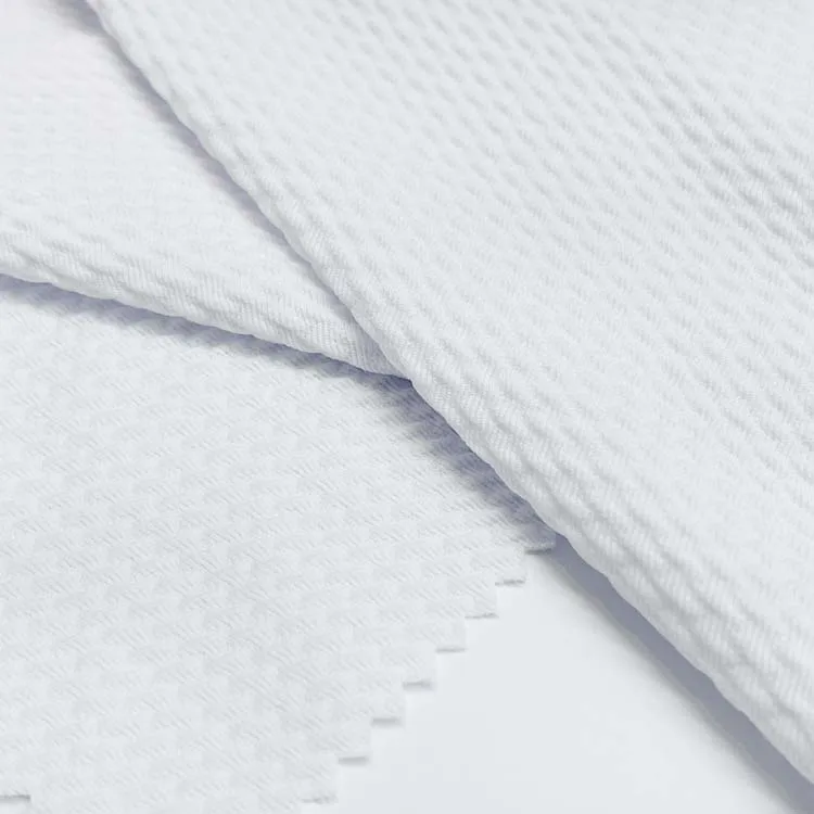 Keqiao Factory New Designer White Bullet Textured Jacquard Knitting Liverpool Rice Karara Fabric