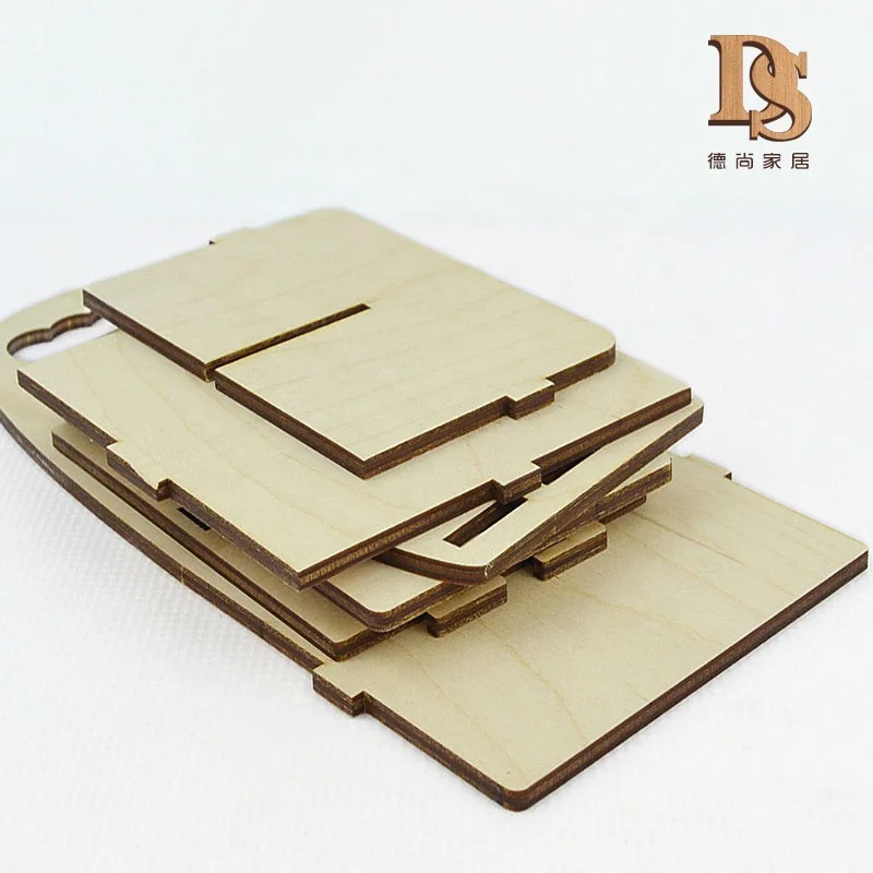 DIY Collapsible Disposable Beer Carrier. 4 Bottles Wooden Beer Holder Picnic Basket Bar Caddy