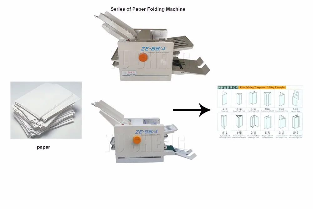 
Semi automatic cross fold paper folding machine 