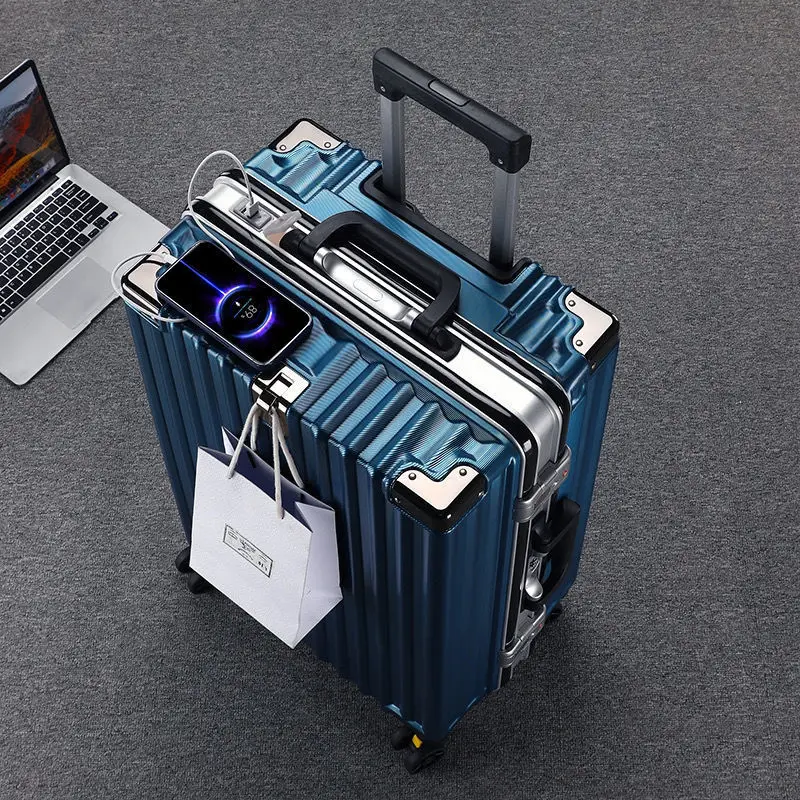 Hot selling Luggage Set Aluminium frame Luggage male sturdy business large capacity travel suitcase