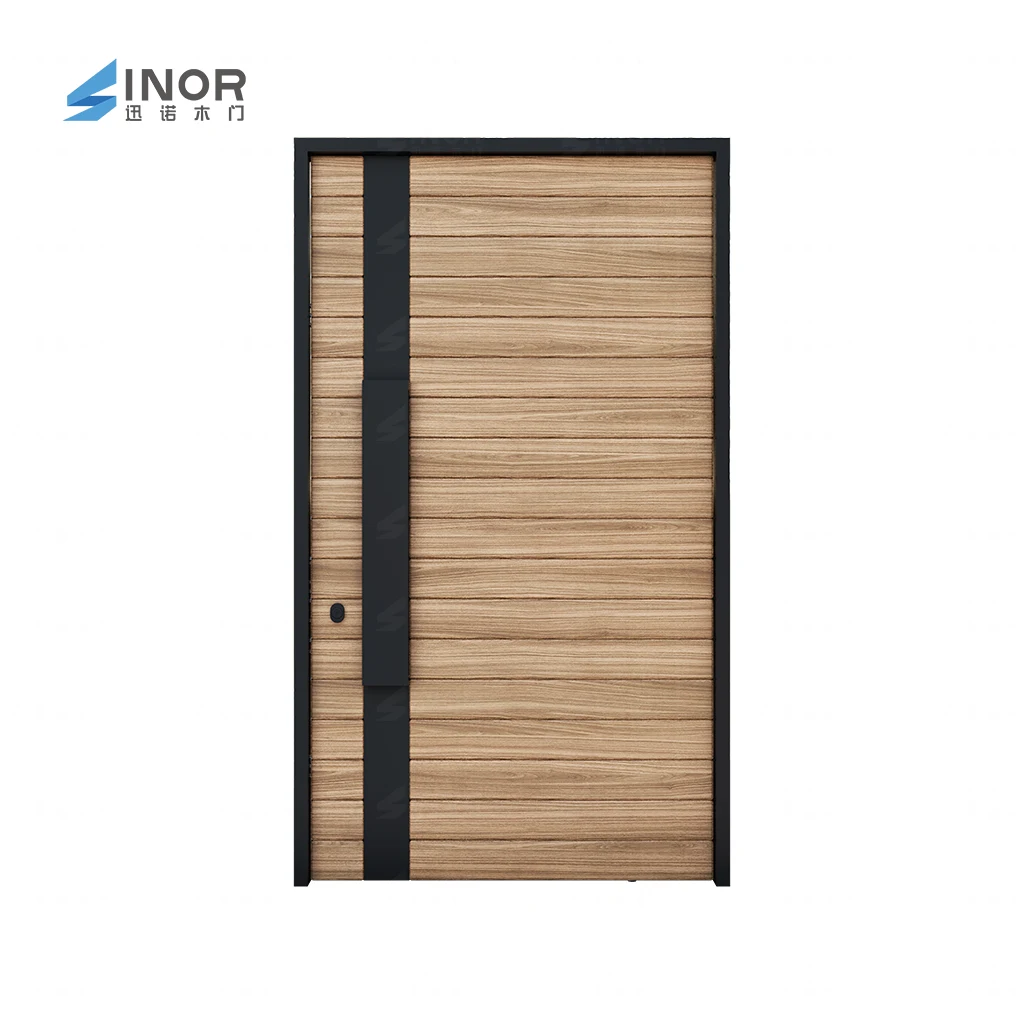 Modern style exterior pivot metal entry double stainless steel security door systems with glass inserts