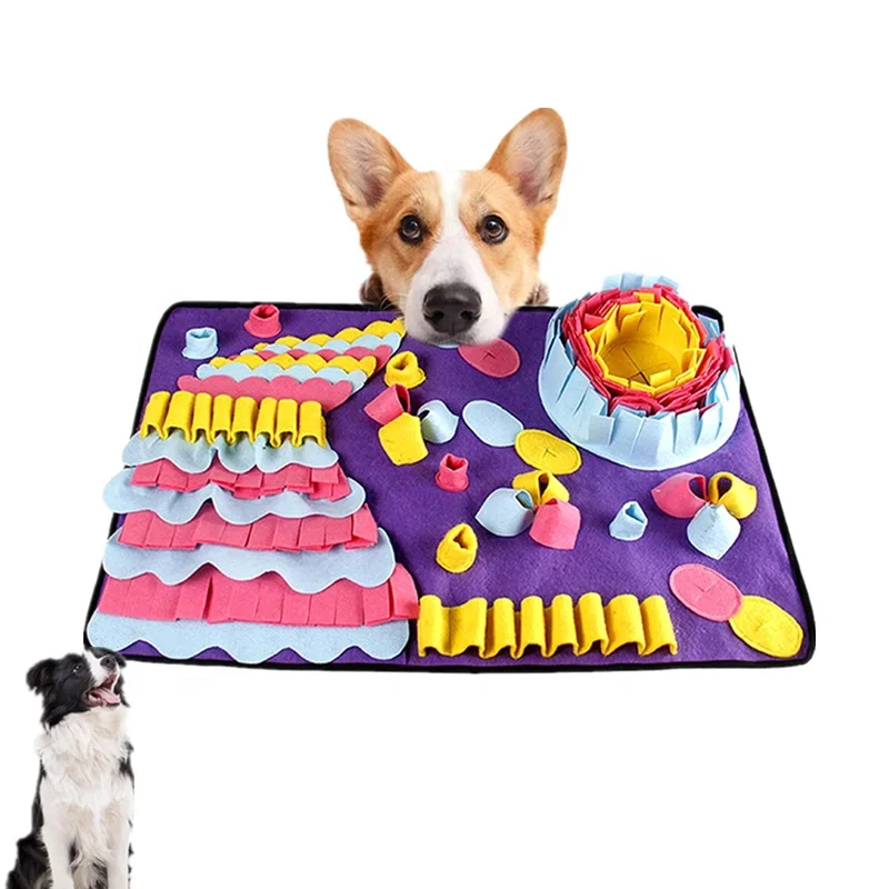 Pet Activity Enrichment Dog Sniffing Mat Food Game Blanket Puzzle Carpet Nose Work Snuffle Mat for Dogs