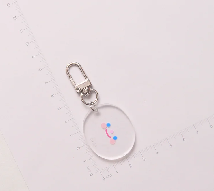 2023 Custom Logo Funny Korean Smiley Face Air Pods Accessories Acrylic Key chain