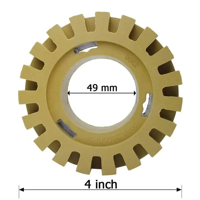4 inch Rubber Eraser Wheel for Decal Pinstripe Double Sided Adhesive Vinyl Decal  Graphics Removal Tool