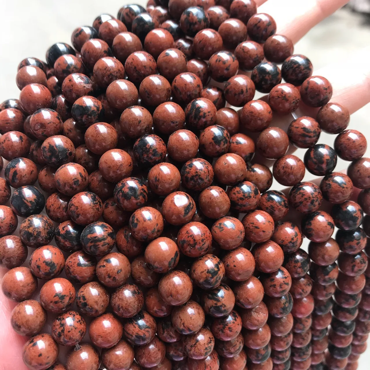 Factory Price 6/8/10mm Natural Stone Beads Ruby zoisite Leopardskin jasper Lemon jade Natural Stone Beads For Jewelry Making