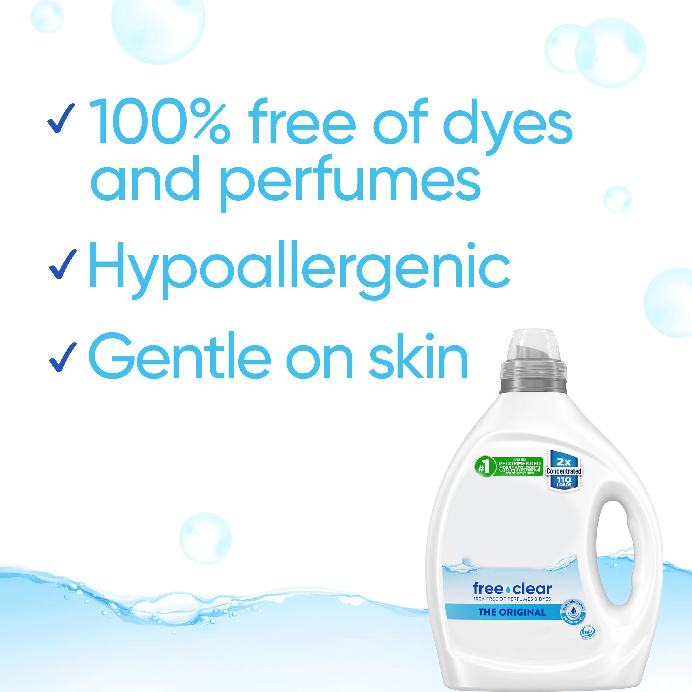 2024 New Products Hypoallergenicunscented Free Sensitive Skin Washing Cleaning Concentrated Laundry Detergent Liquid