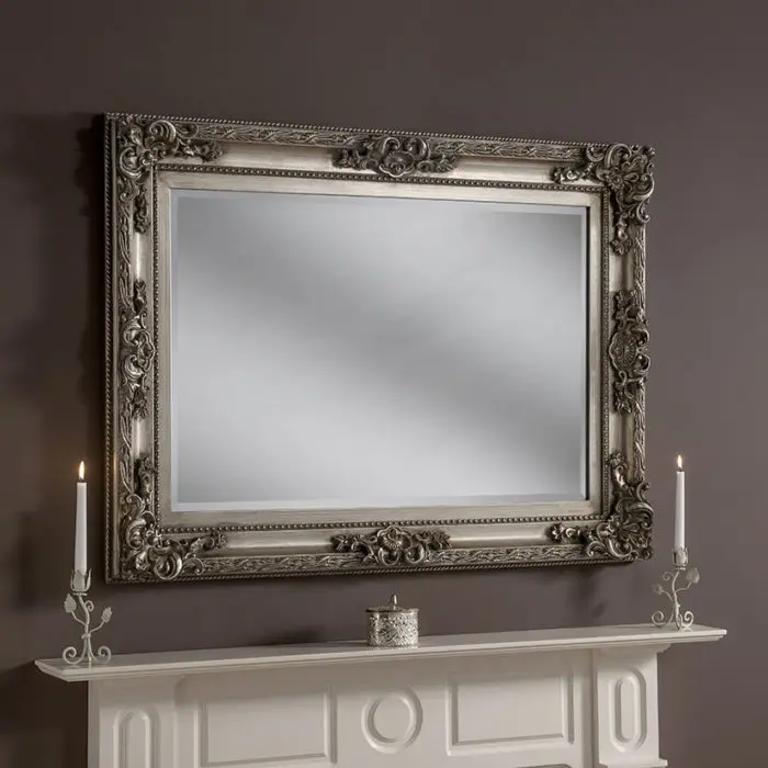 
extra large gold wood floor big mirror baroque 
