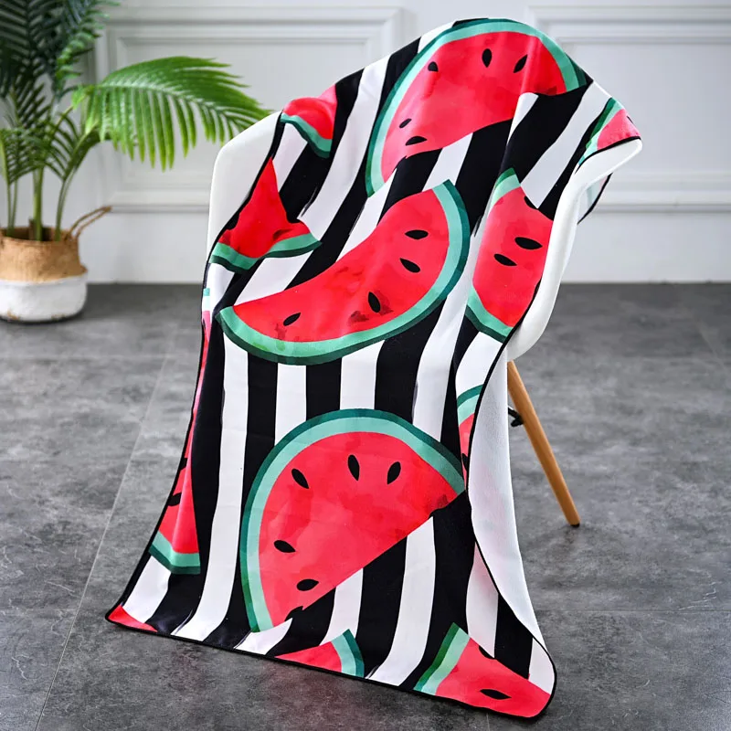 Lightweight Rpet Best Selling Recycled Large Printed Microfibre Suede Wholesale personalised beach towels