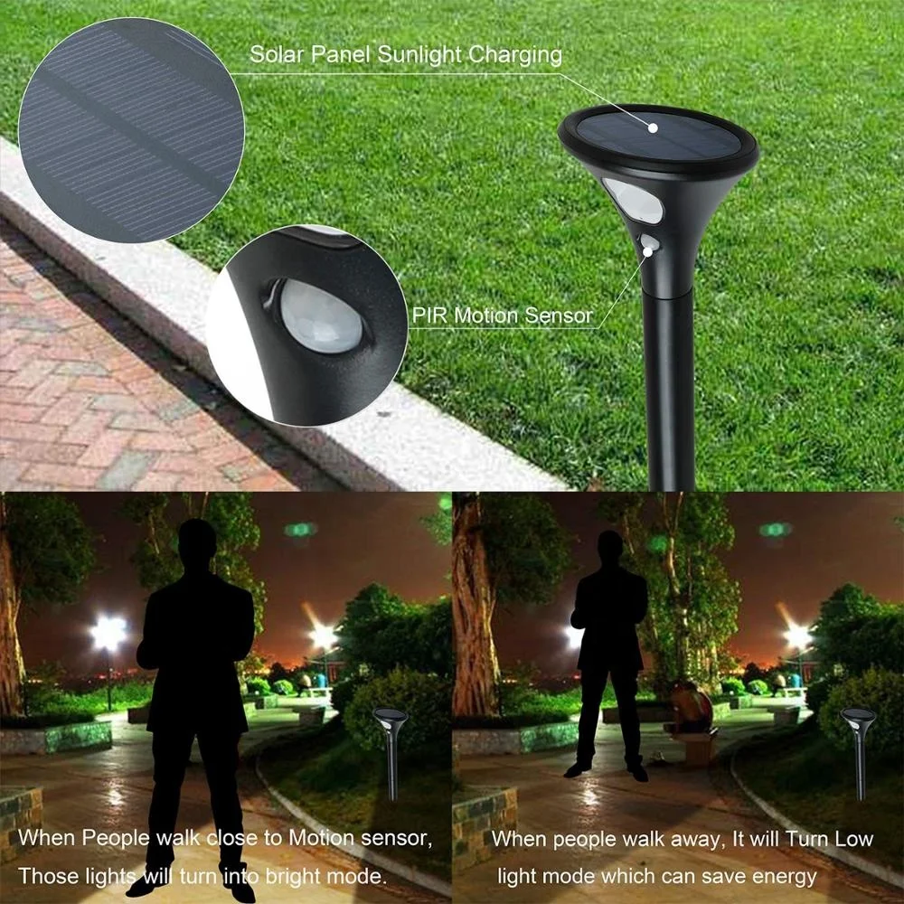Manufacture china led garden bollard light Aluminum solar garden light for outdoor pathway lawn landscape lighting