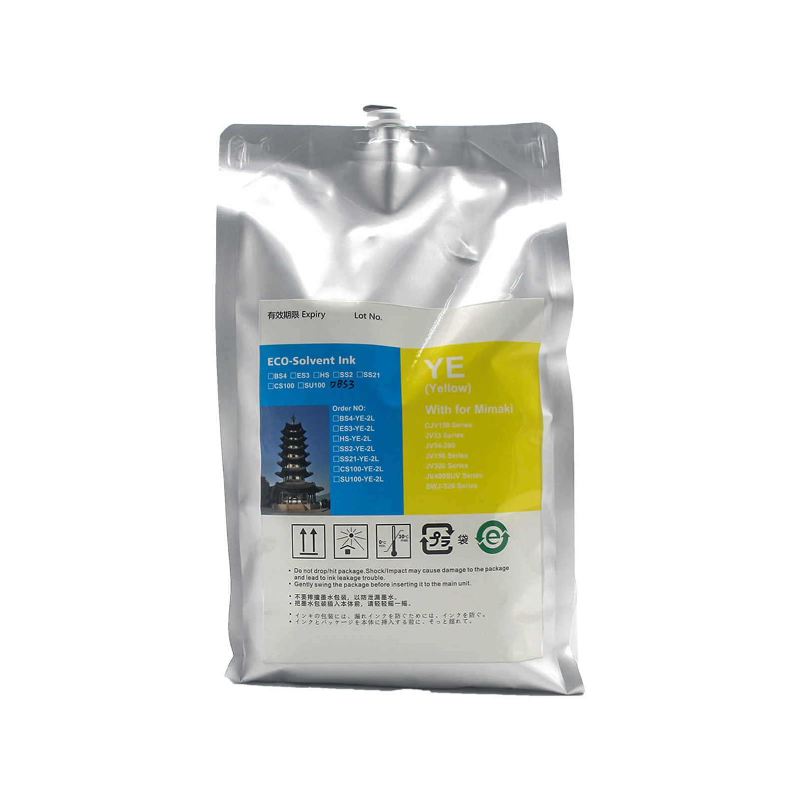 2L BS3 BS4 ES3 SS21 Eco Solvent Ink Bag With Chip For Mimaki CJV300-130 CJV300-160 JV150-130 JV150-160 JV300-130 JV300-160