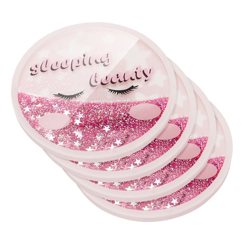 Wedding Peal Kids Table Decorative Promotion Gift Water Bubble Oil Lava Liquid Glitter Neon Sand Snow Wine Drink Cup Mat Coaster