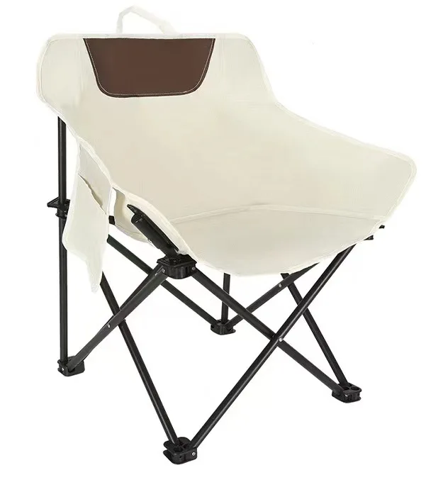 JOY Hot selling outdoor folding portable lounge chair fishing bench with widened base and storage bag on the side
