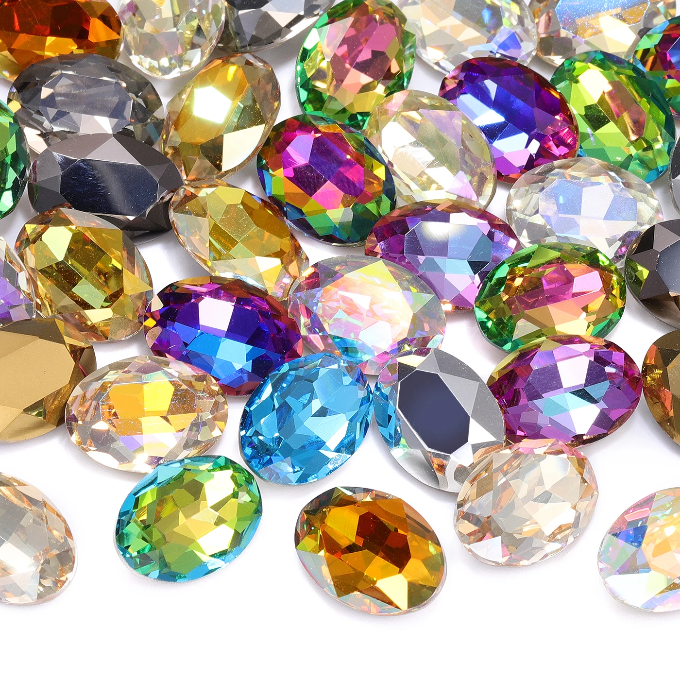 Point Back Oval  K9 Glass High Quality Rhinestone Bling Bling Bulk Rhinestone Wholesale 4120 For Ring Jewelry Accessories