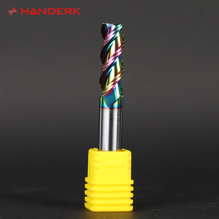 Фреза HANDERK 55/65/75Hrc из карбида вольфрама 3 фрезы с алмазным покрытием для инструмента ЧПУ