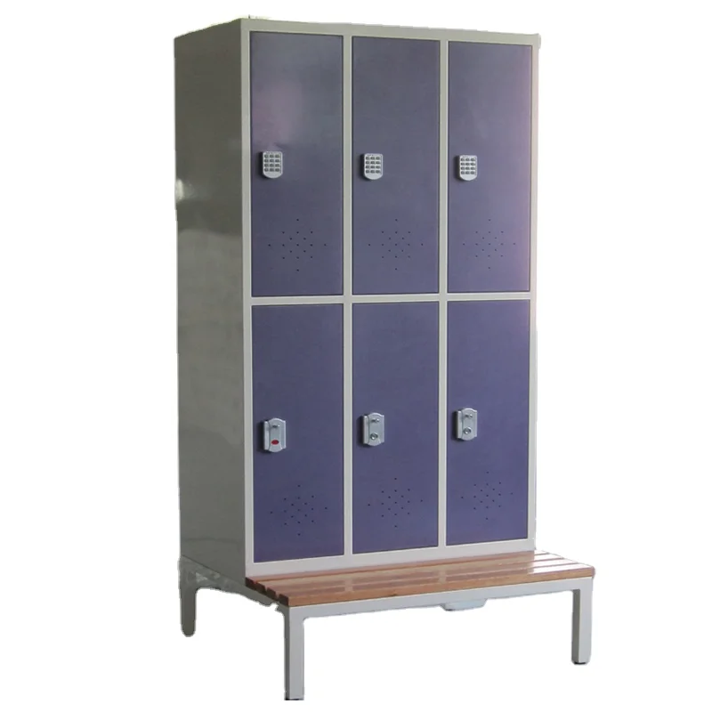 Factory 6 door storage locks for changing room spa casier knock down steel locker