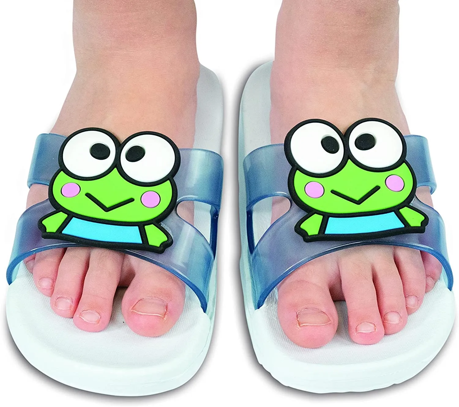 FREE SAMPLE Kids Slide Sandals - Stylish Little Frog Anti-Slip Bath Shower Open Toe Slippers Bathroom Pool Beach Kids Shoes