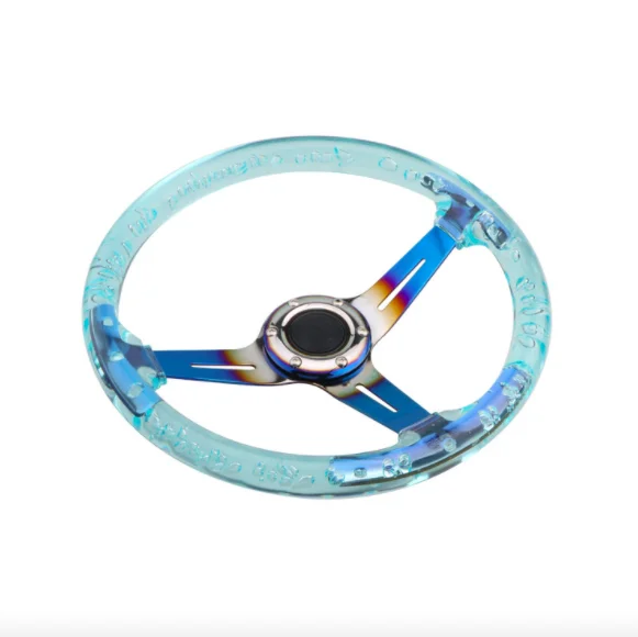 
DROPSHIPPING Warehouse Luxury Luminous 350mm 14 inch Deep Dish Steering Wheel Neo Spoke for racing sports gaming 