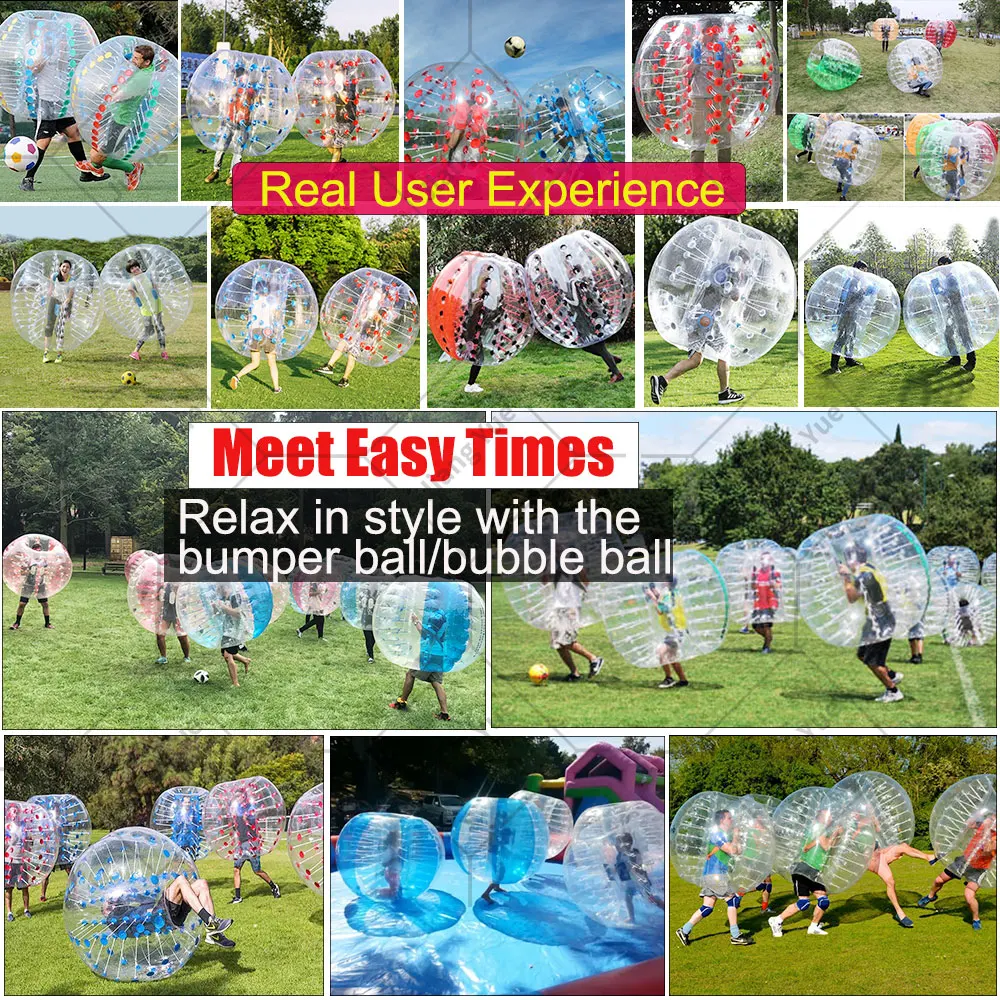 Hot Sale Game PVC TPU Knocker Bubble Soccer Balls Outdoor Inflatable Bumper Ball With LED Light For Adults