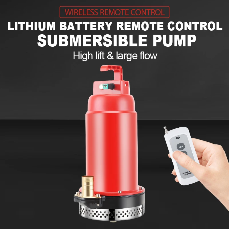 Lithium battery inductive charging submersible pump 12v 250W 0.33PH high lift large flow DC submersible pump