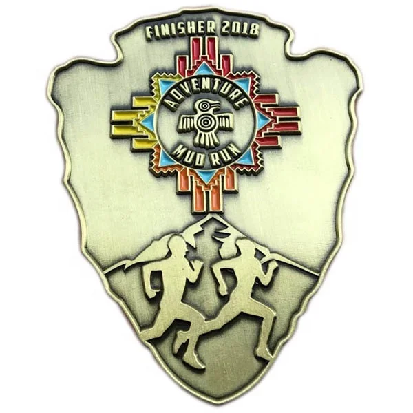 Bicycle Head Tube Emblem Souvenir Pin Metal Bend Logo Custom Button Badge