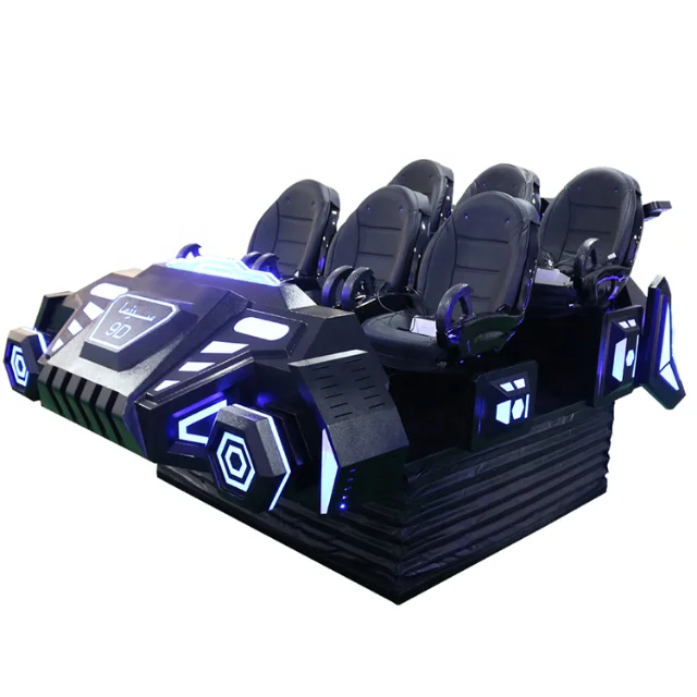 9D VR Chair 6DOF Electric VR Motion Platform Virtual Reality Simulator With 6 Seats 12D Cinema MR Equipment