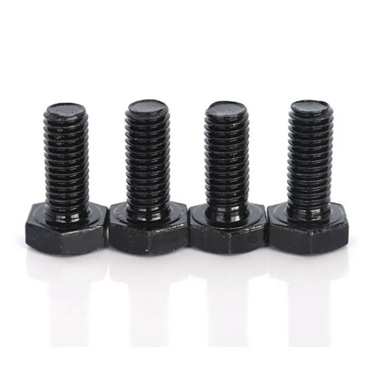 Black Oxide Surface Treatment High Tensile DIN933 Carbon Steel Hexagon Head Bolts