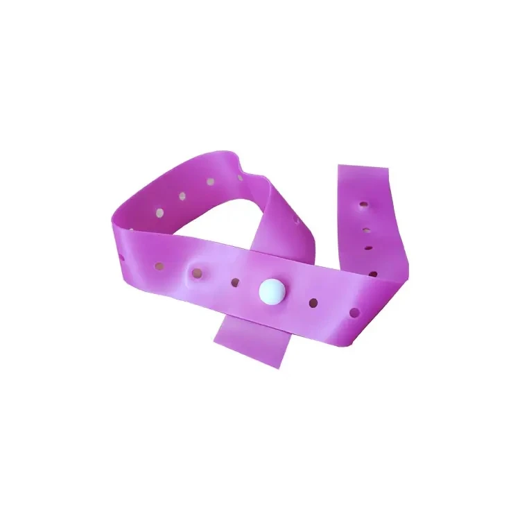 Medical Disposable Tourniquet with Button for Blood Collection First Aid Latex-free Tourniquet Quick Release Rubber With Hole